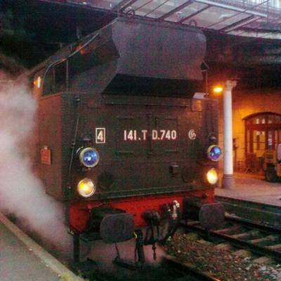 Train vapeur 141 TD 740 sncf en gare de Bordeaux