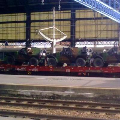Train militaire en gare de Bordeaux