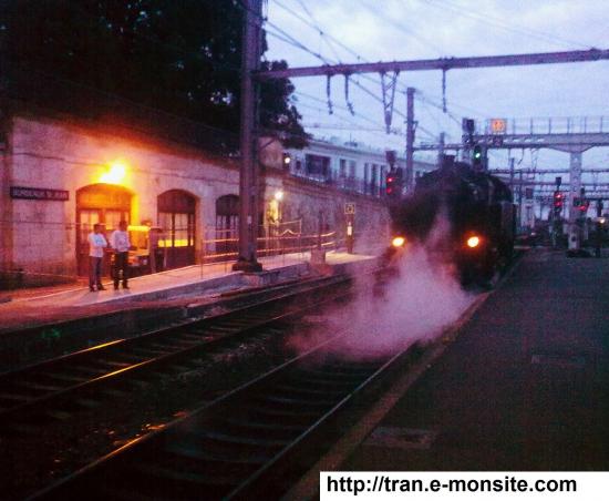 Train vapeur 141 TD 740 sncf en gare de Bordeaux