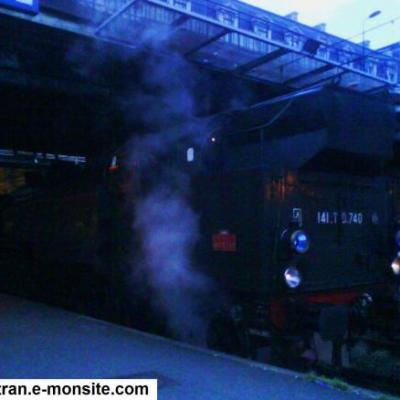 Locomotive à vapeur 141 TD 740 en gare de Bordeaux