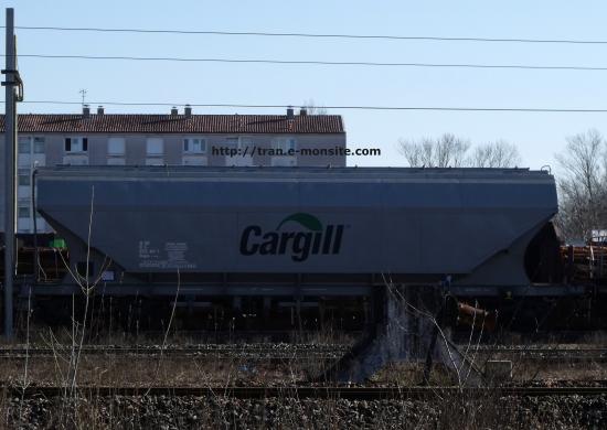 Wagon céréale de la société Cargill et de 94 m2 de capacité le 17/02/10