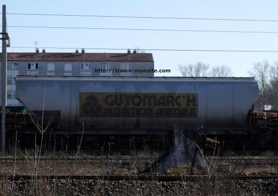 Wagon de transport de céréale de la société Guyomarc'h