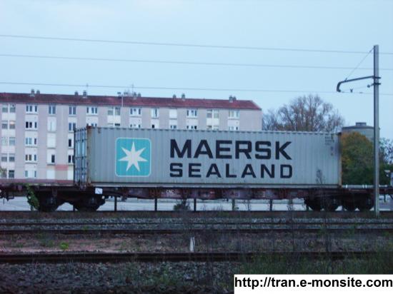 Wagon porte-conteneurs CNC avec conteneur Maersk Sealand